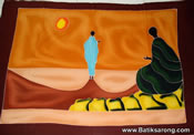 Sarongs with handpainted with African Style