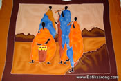 Sarongs with handpainted with African Style