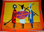 Sarongs with handpainted with African Style