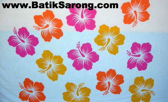 Sarongs Flowers Motif From Bali