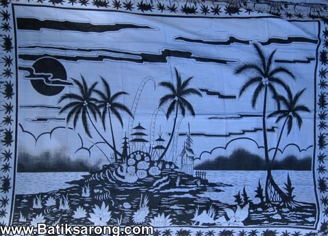 PRINT-P4-5 Bali Sarongs Printed Batik Pareo from Indonesia 