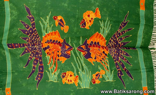 HP14-20 Handpainted Fish Sarongs Bali