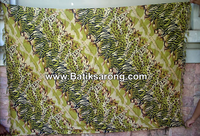 Animal skin motif sarongs from Bali